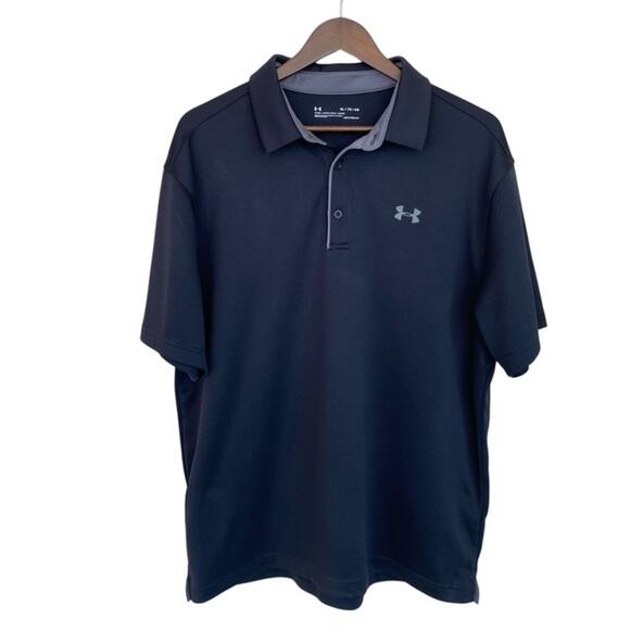 Under Armour Solid Black Loose Polo Size XL - Picture 1 of 4